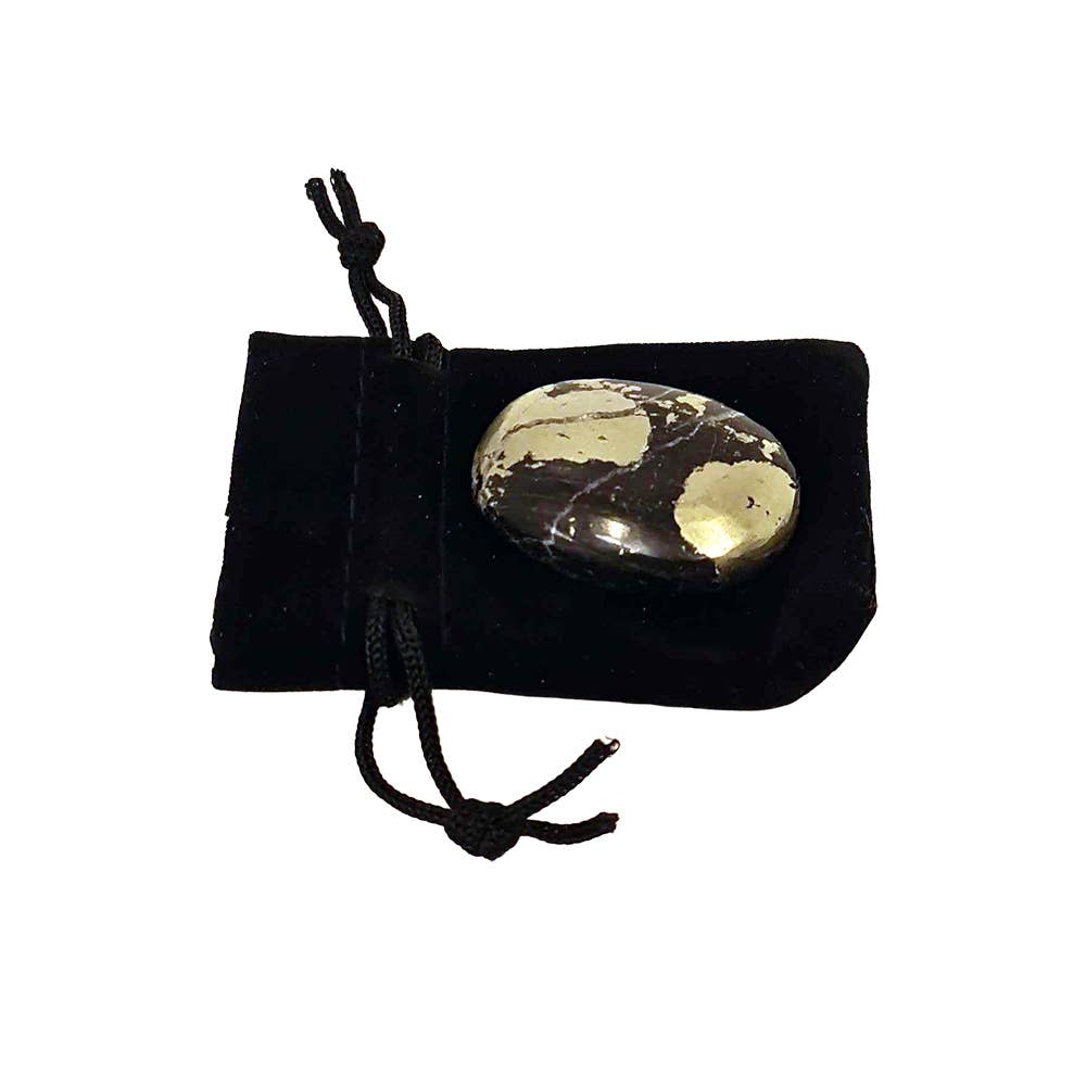 Worry Thumb Stone With a Pouch