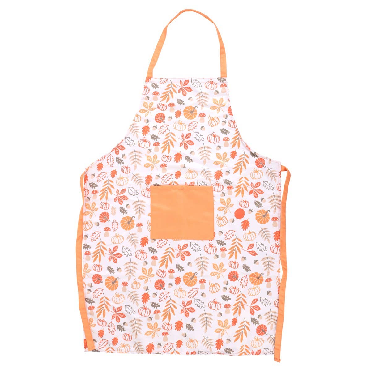 Autumn Leaves and Fall Pumpkin Print Apron