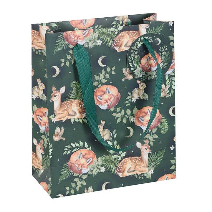 23cm Fawn and Friends Forest Animal Print Gift Bag