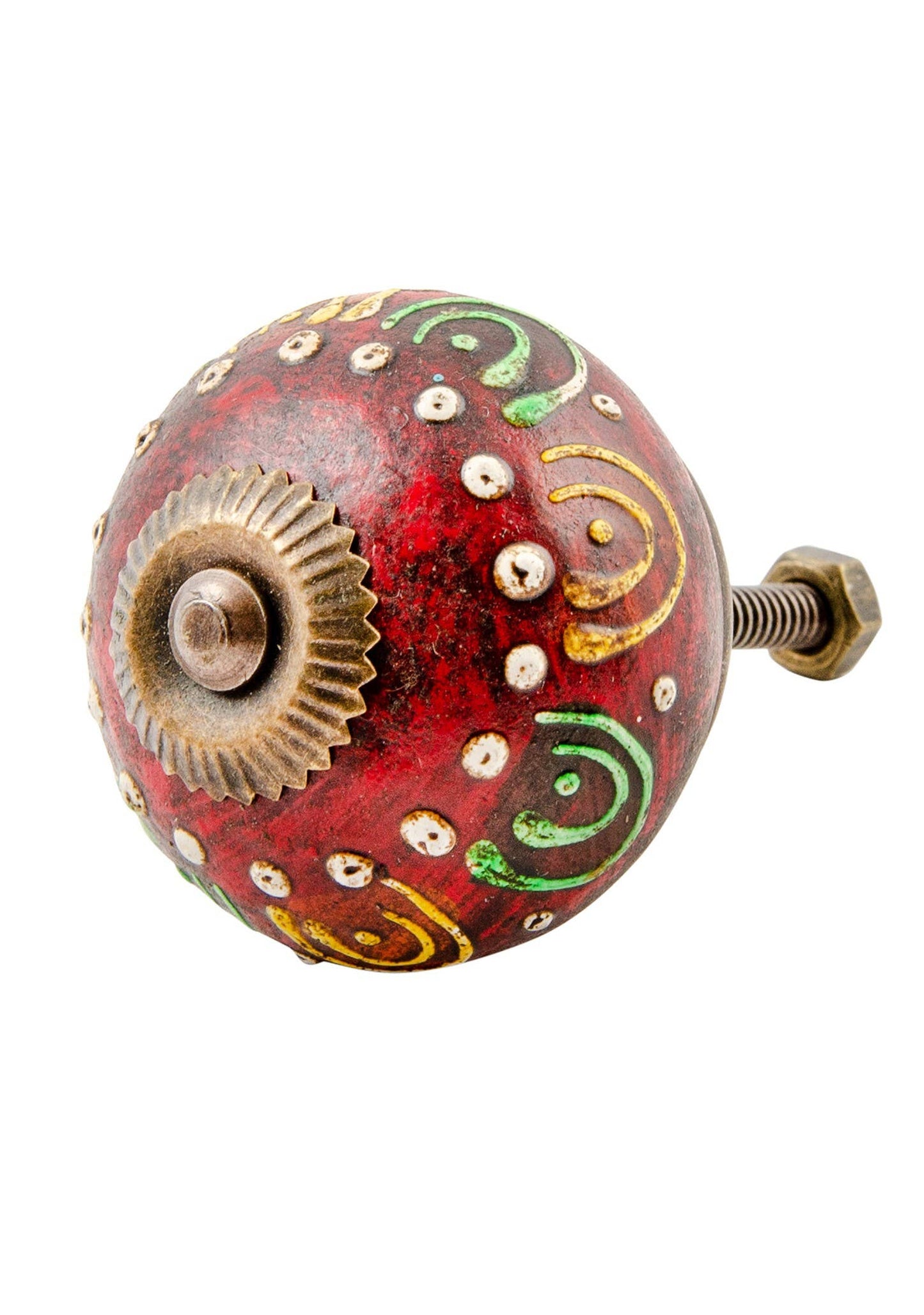 Ceramic Hand Painted Antique Finish Door Knob