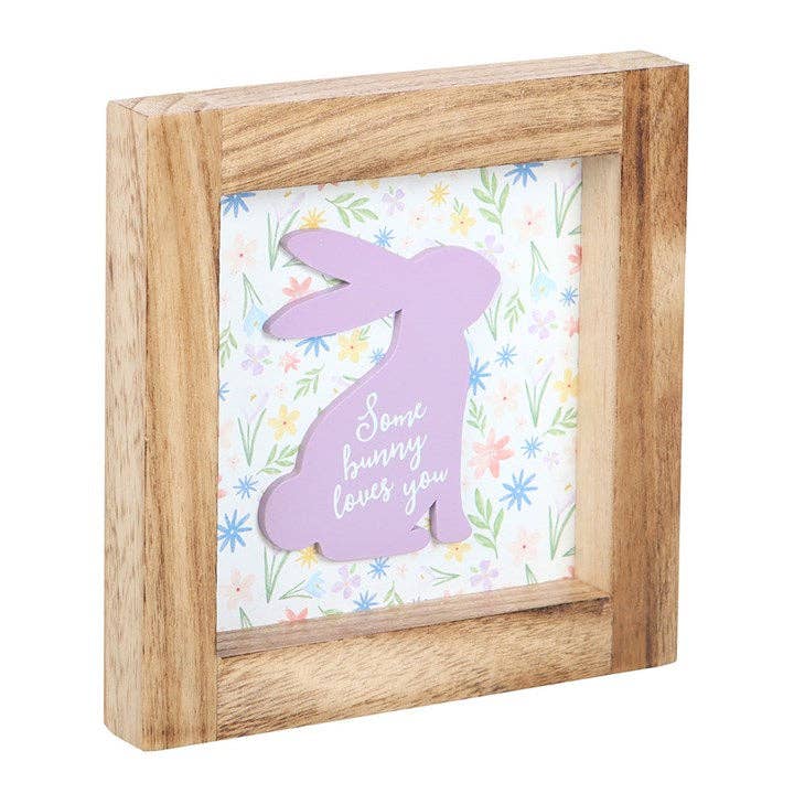 Some Bunny Loves You Wooden Easter Frame Sign