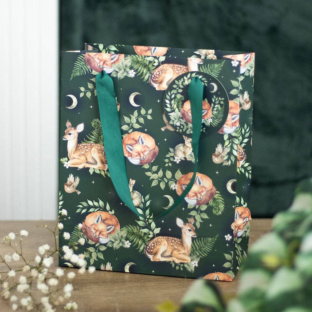 23cm Fawn and Friends Forest Animal Print Gift Bag