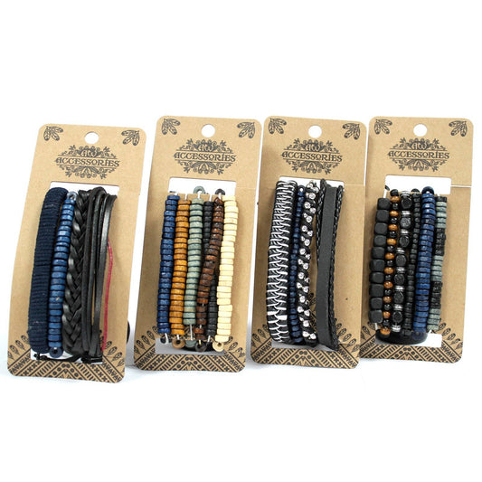 MBS-06 - Mens Bracelet Sets - Moody & Blue (asst)