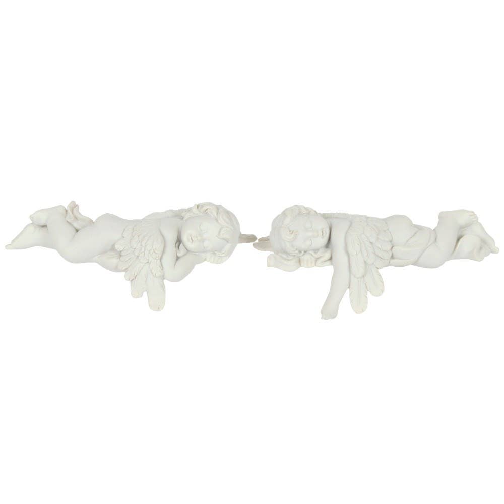 Laying Cherub Shelf Ornament Figurine