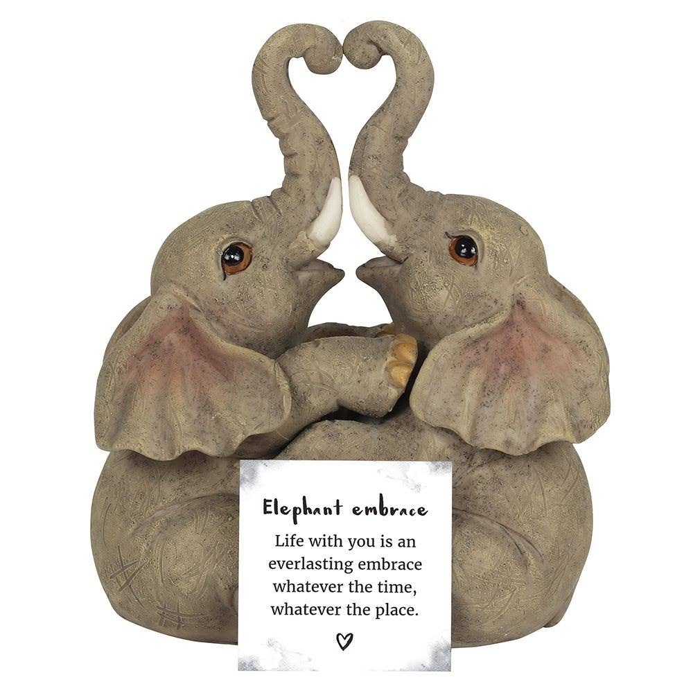 Elephant Couple Ornament Figurine