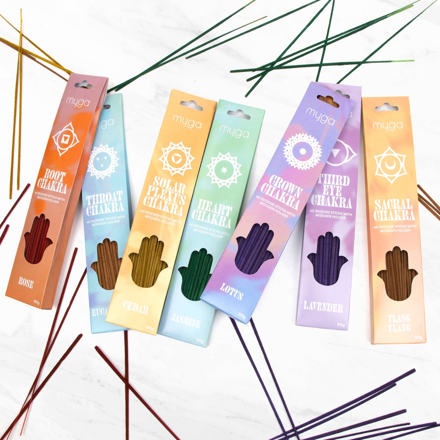 Chakra & Luck Incense Stick & Wooden Holder
