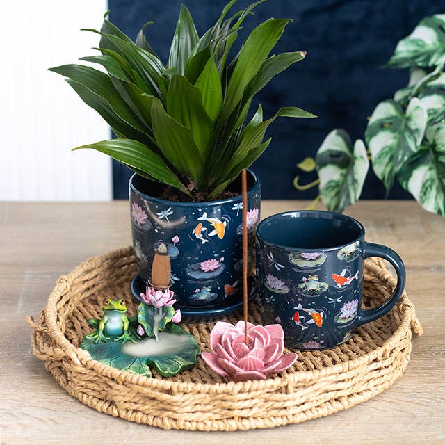 Frog and Lily Pad Backflow Incense Burner