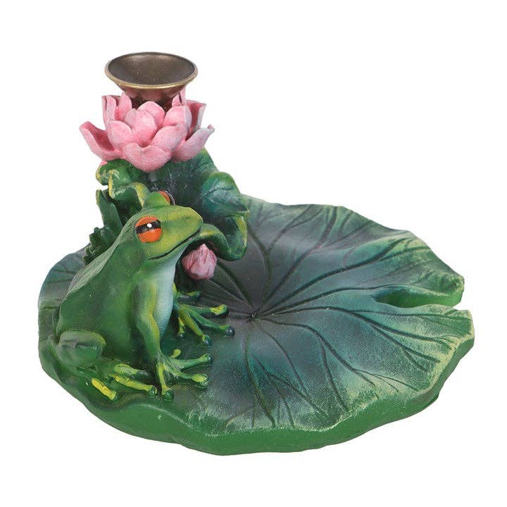 Frog and Lily Pad Backflow Incense Burner