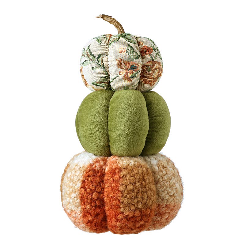 Autumn -FABRIC PUMPKINS STACK