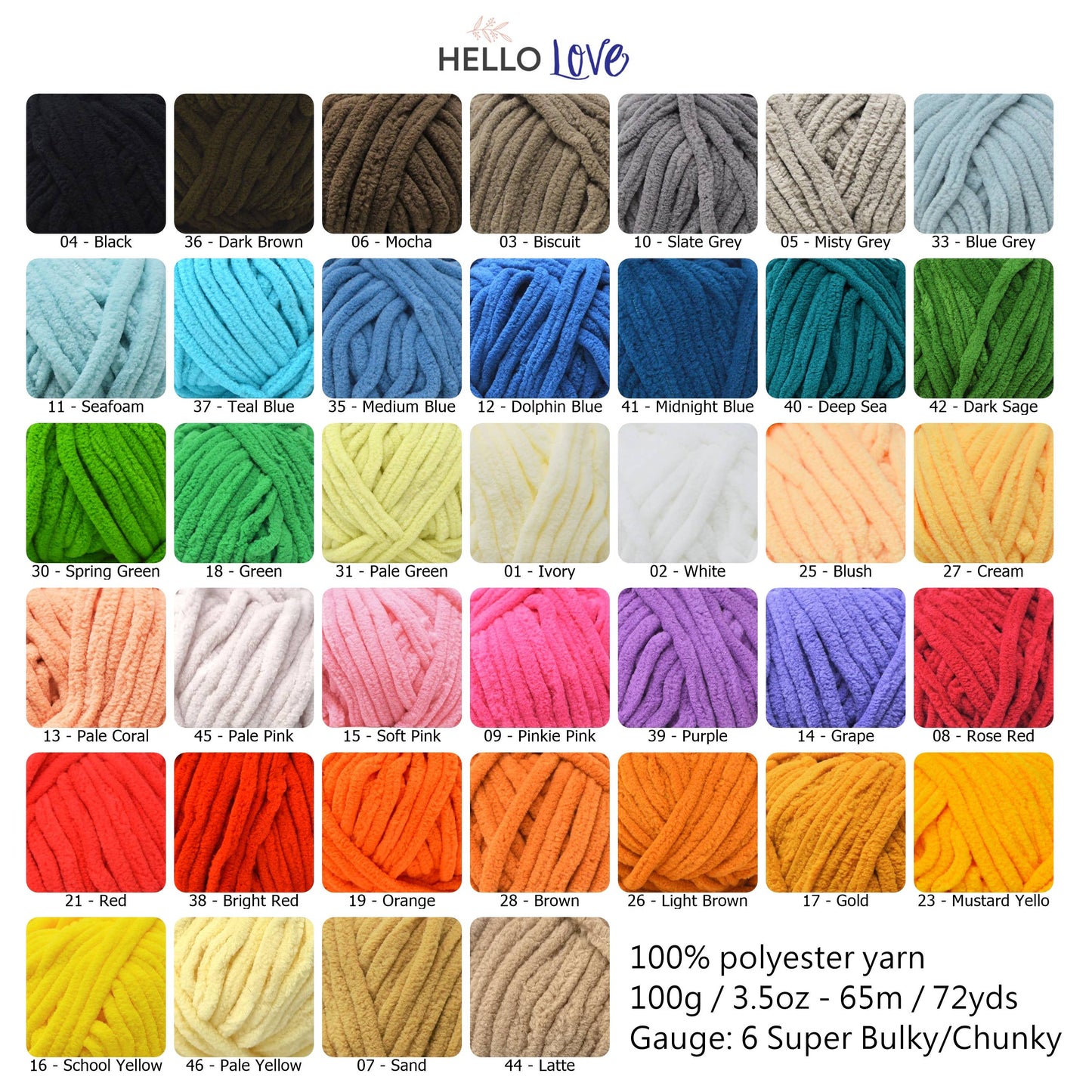 Hello Love Blanket Plush Yarn 100g