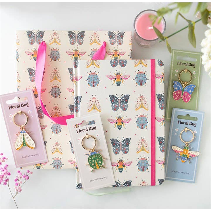 23cm Pastel Floral Bug Print Gift Bag