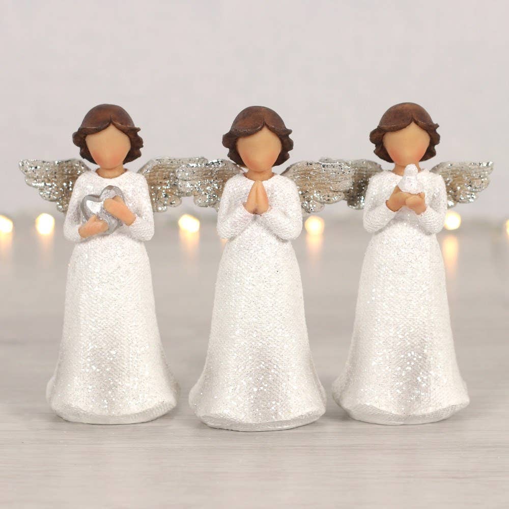 Peace Pray Love Child Angel Ornaments