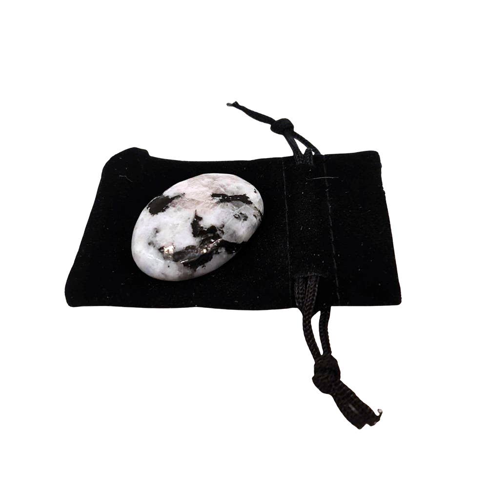 Worry Thumb Stone With a Pouch
