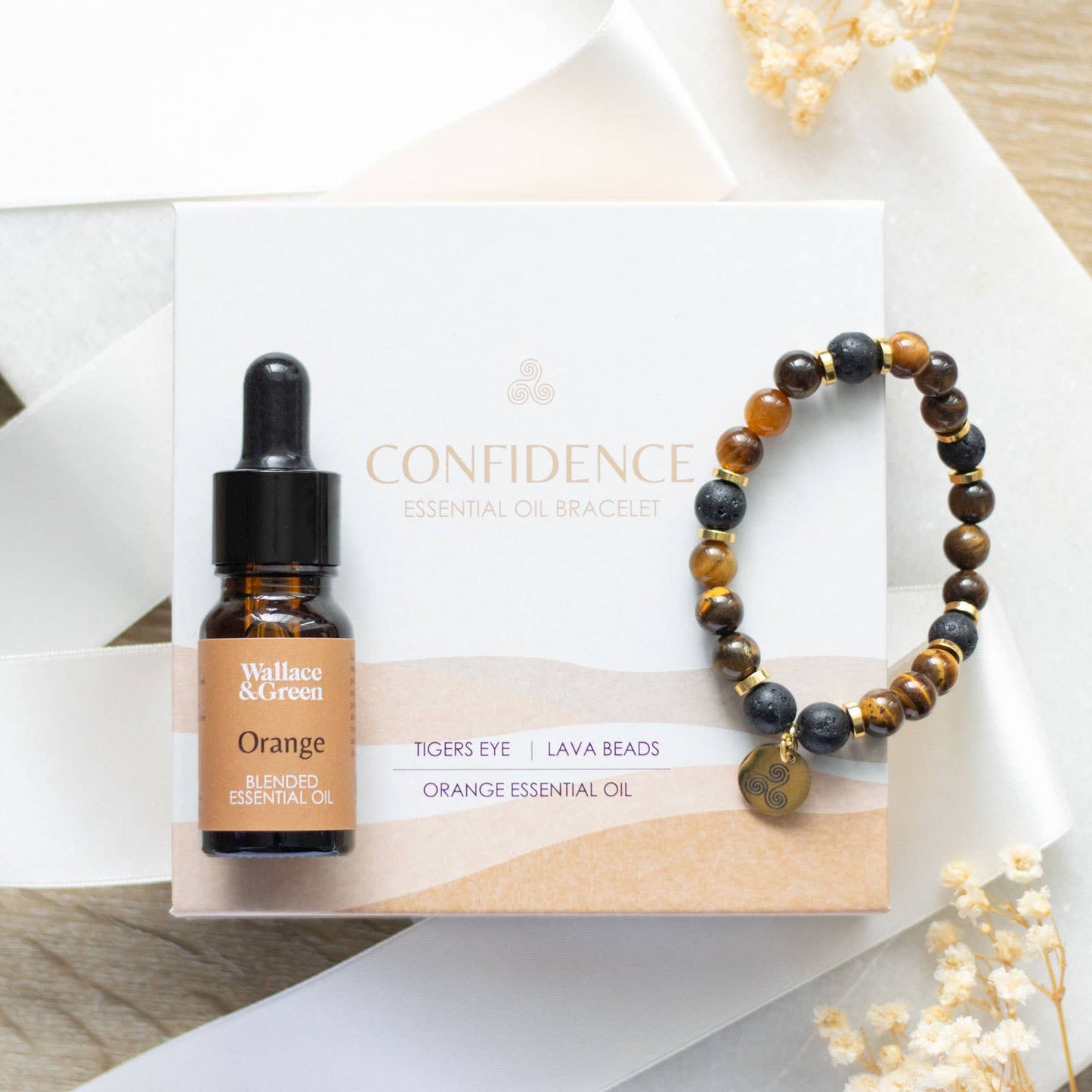 Confidence Tiger's Eye Crystal Essential Oil Bracelet