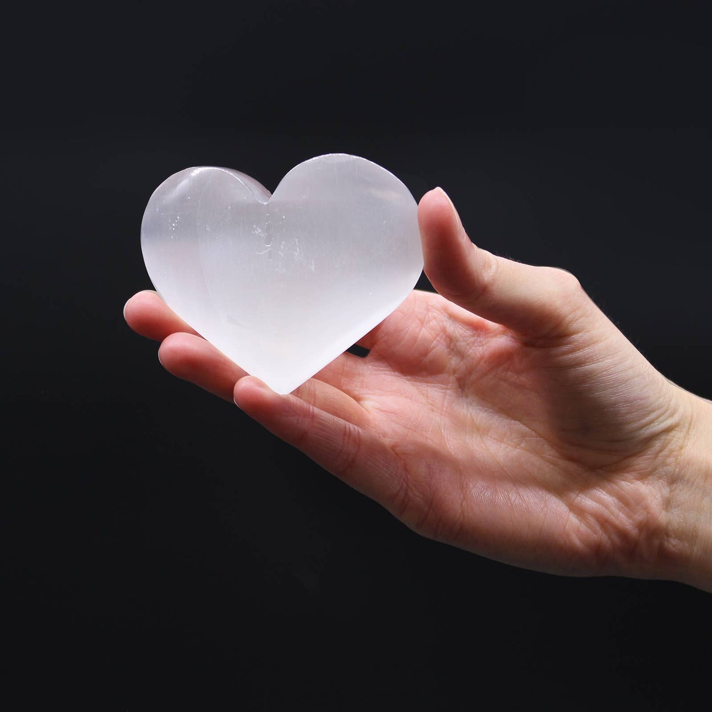 SelW-09 - Selenite Heart - 5-6 cm