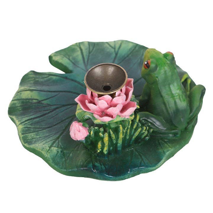 Frog and Lily Pad Backflow Incense Burner