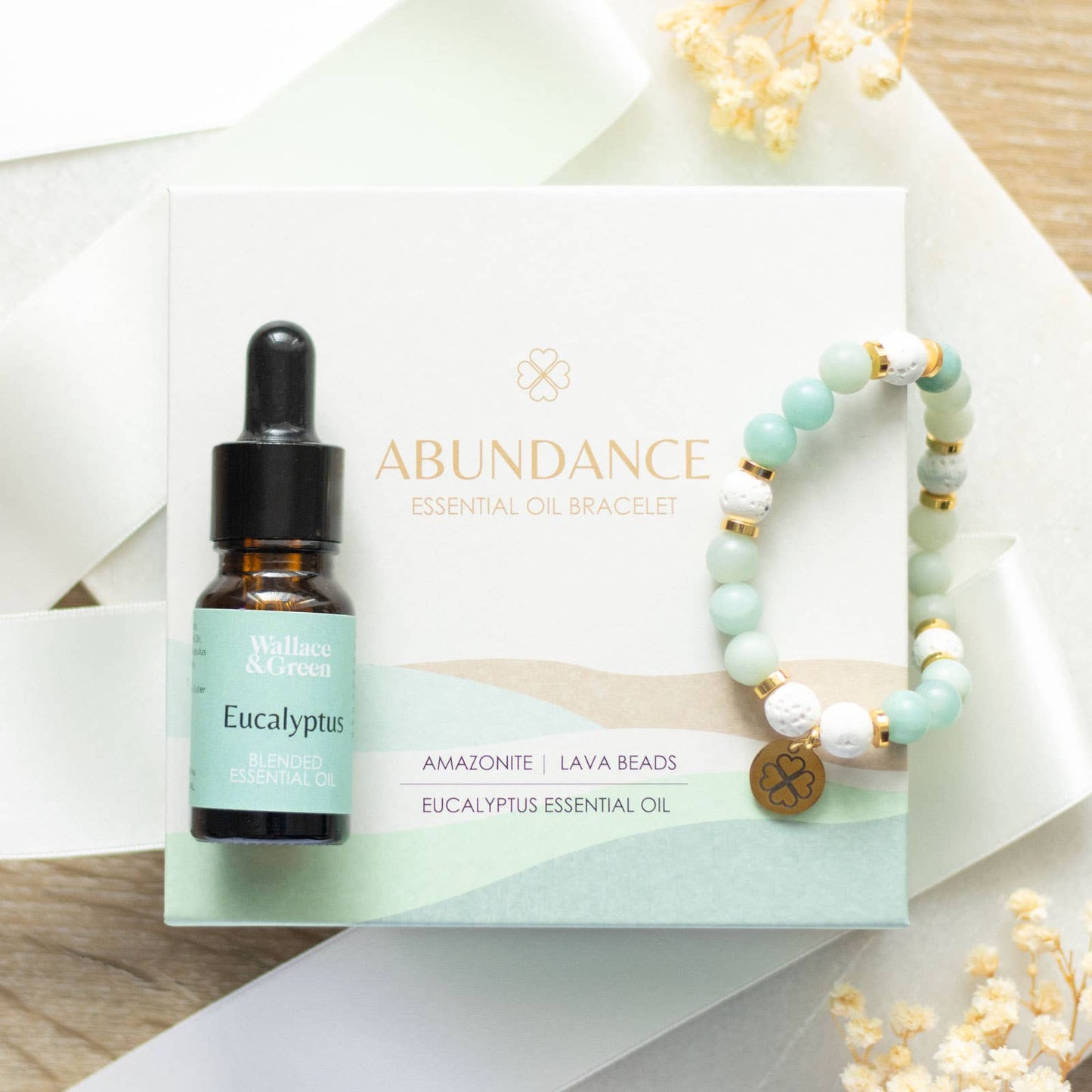 Abundance Amazonite Crystal Essential Oil Bracelet