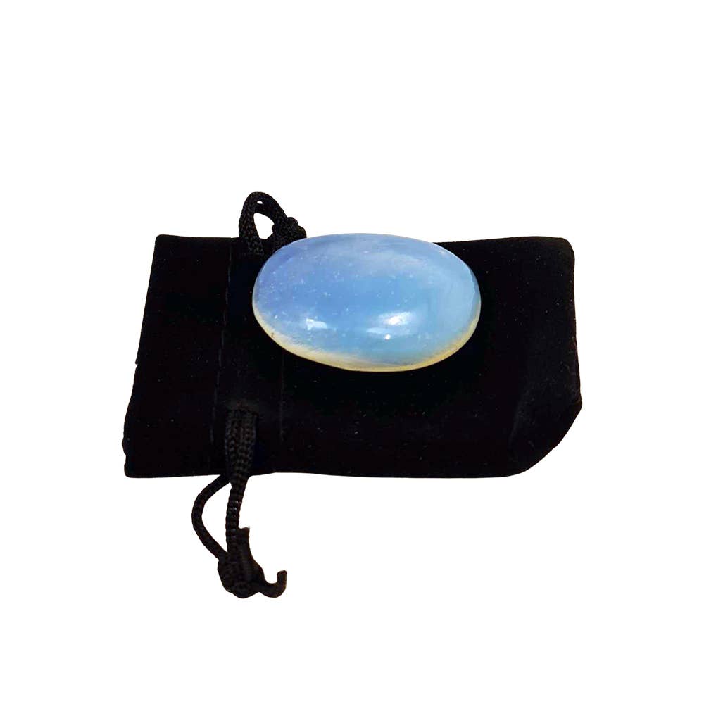 Worry Thumb Stone With a Pouch