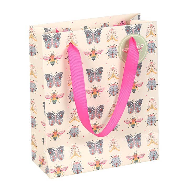 23cm Pastel Floral Bug Print Gift Bag