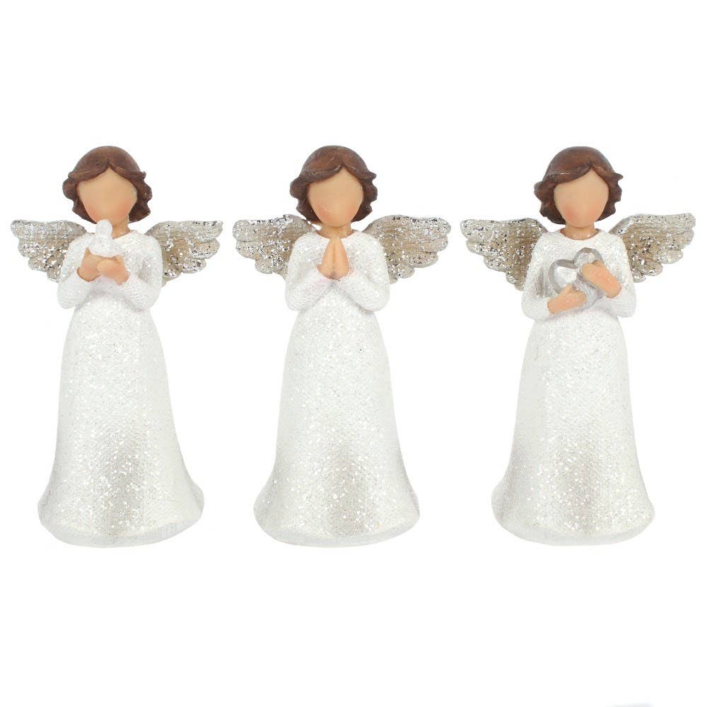 Peace Pray Love Child Angel Ornaments