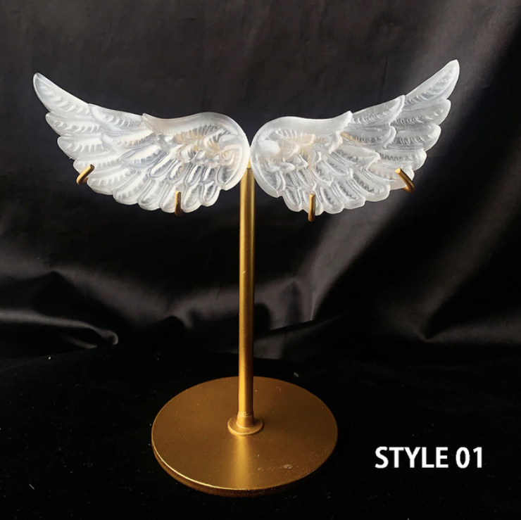 Angel Wings Selenite Crystal Craft Sculpture