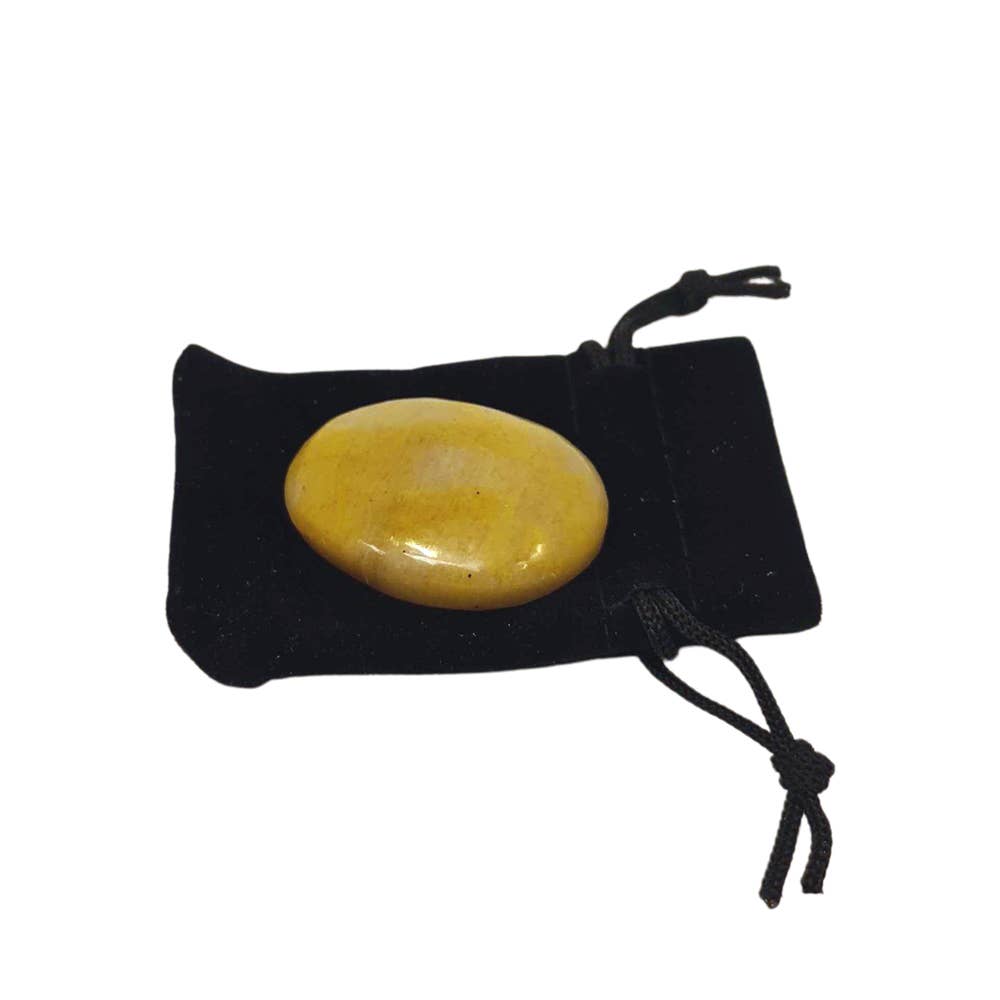 Worry Thumb Stone With a Pouch