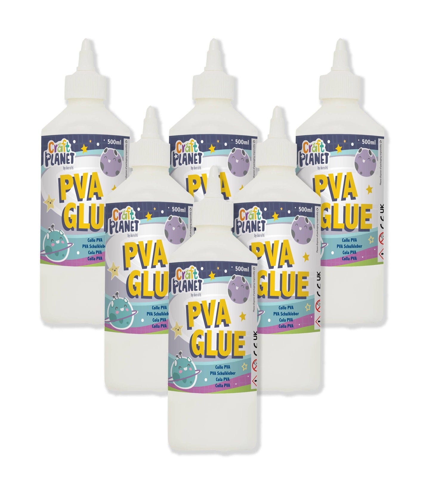 Craft Planet PVA School Glue, White, 0.5 Litre