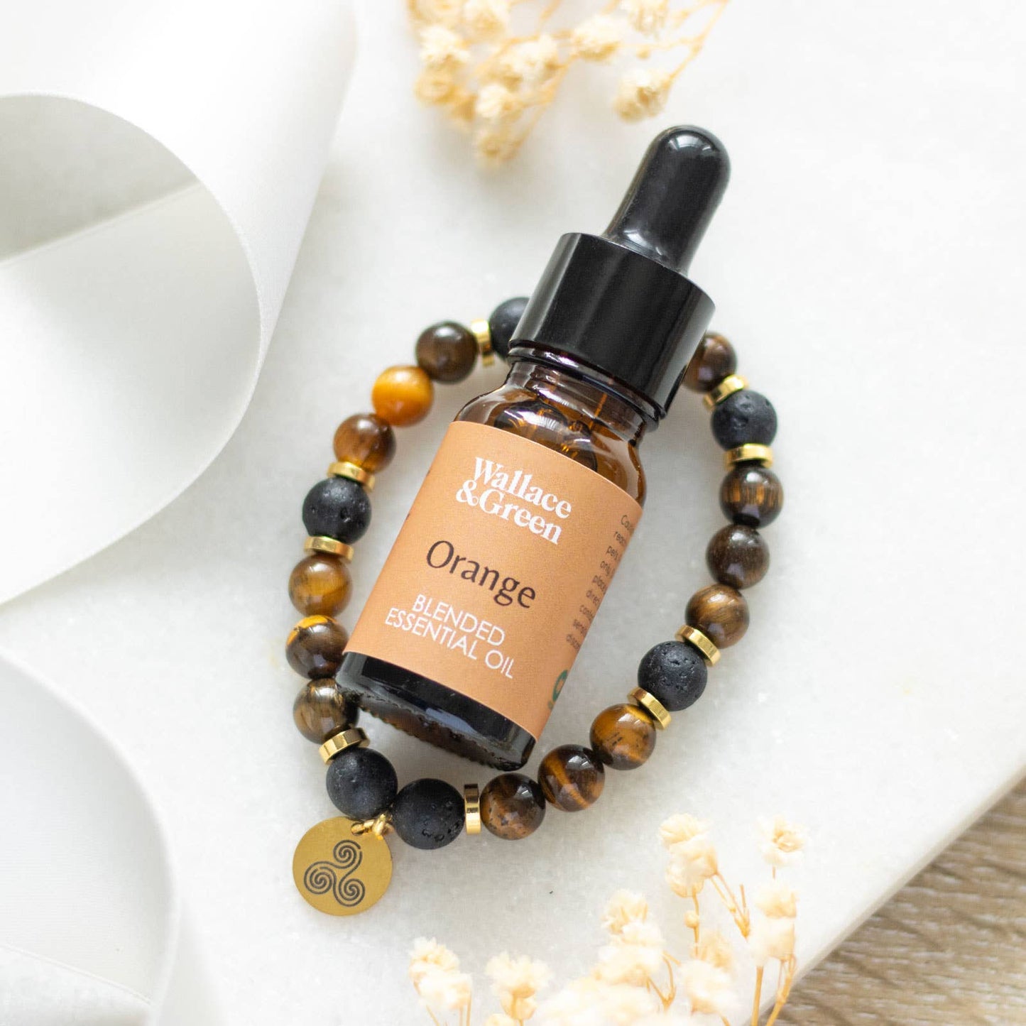 Confidence Tiger's Eye Crystal Essential Oil Bracelet