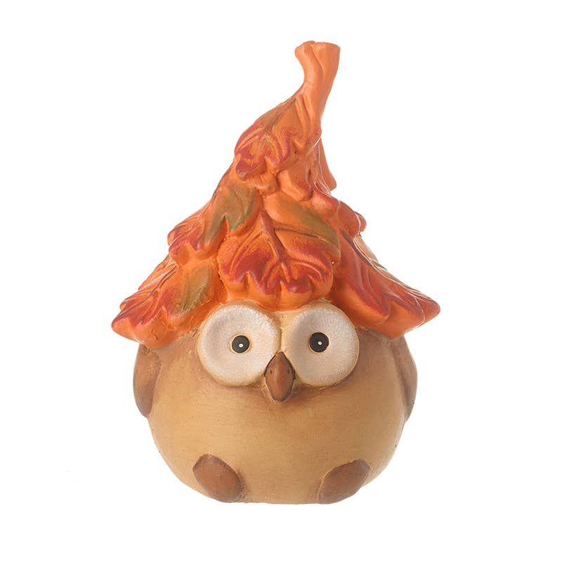 Autumn-OWL WITH LEAF HAT