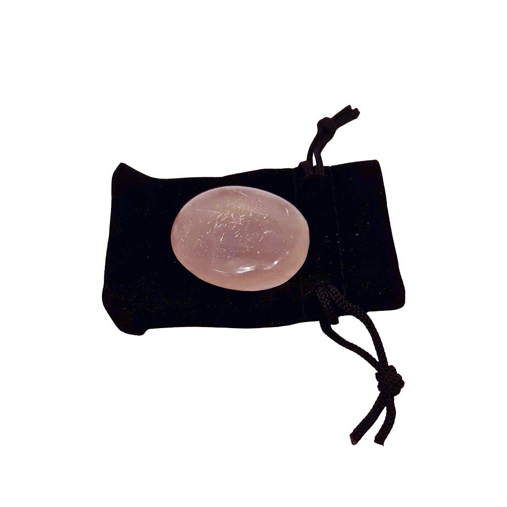 Worry Thumb Stone With a Pouch