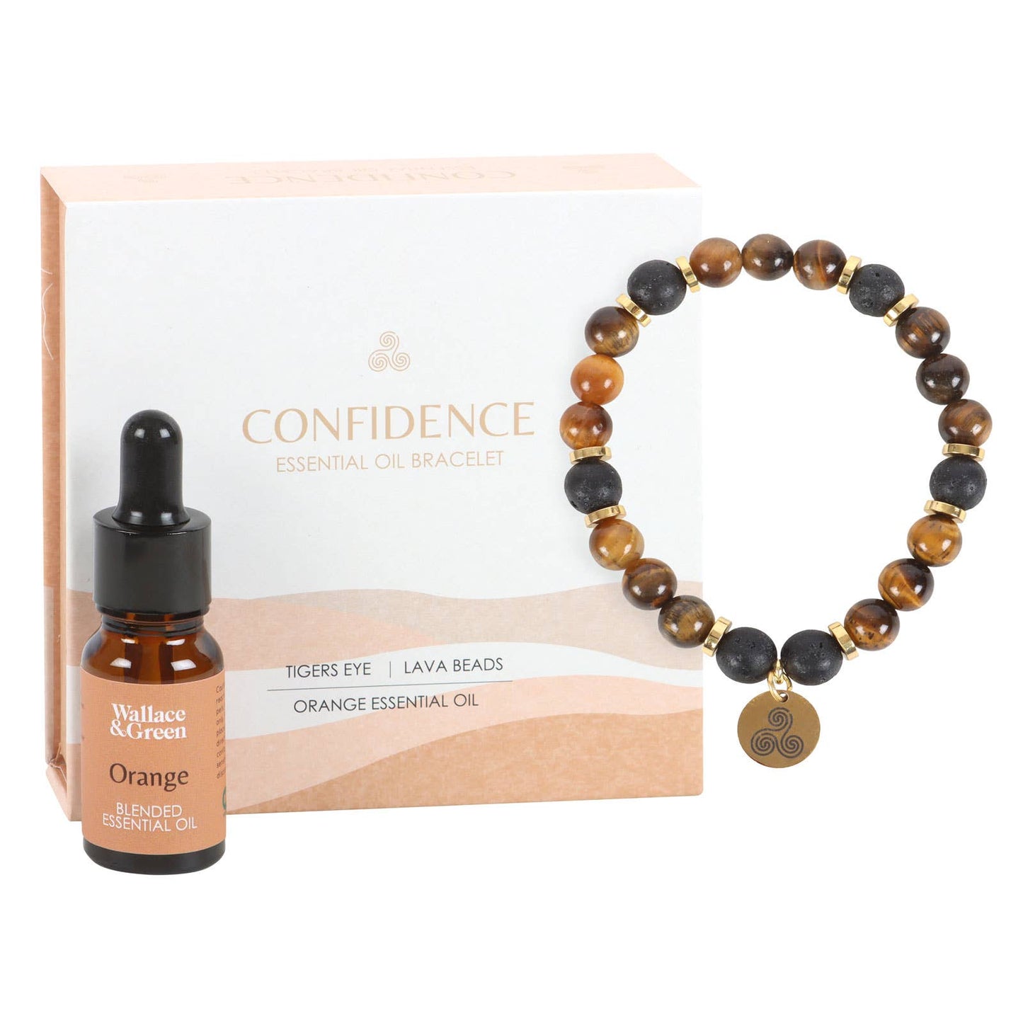 Confidence Tiger's Eye Crystal Essential Oil Bracelet