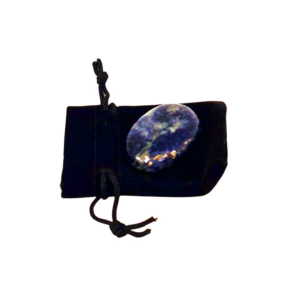 Worry Thumb Stone With a Pouch