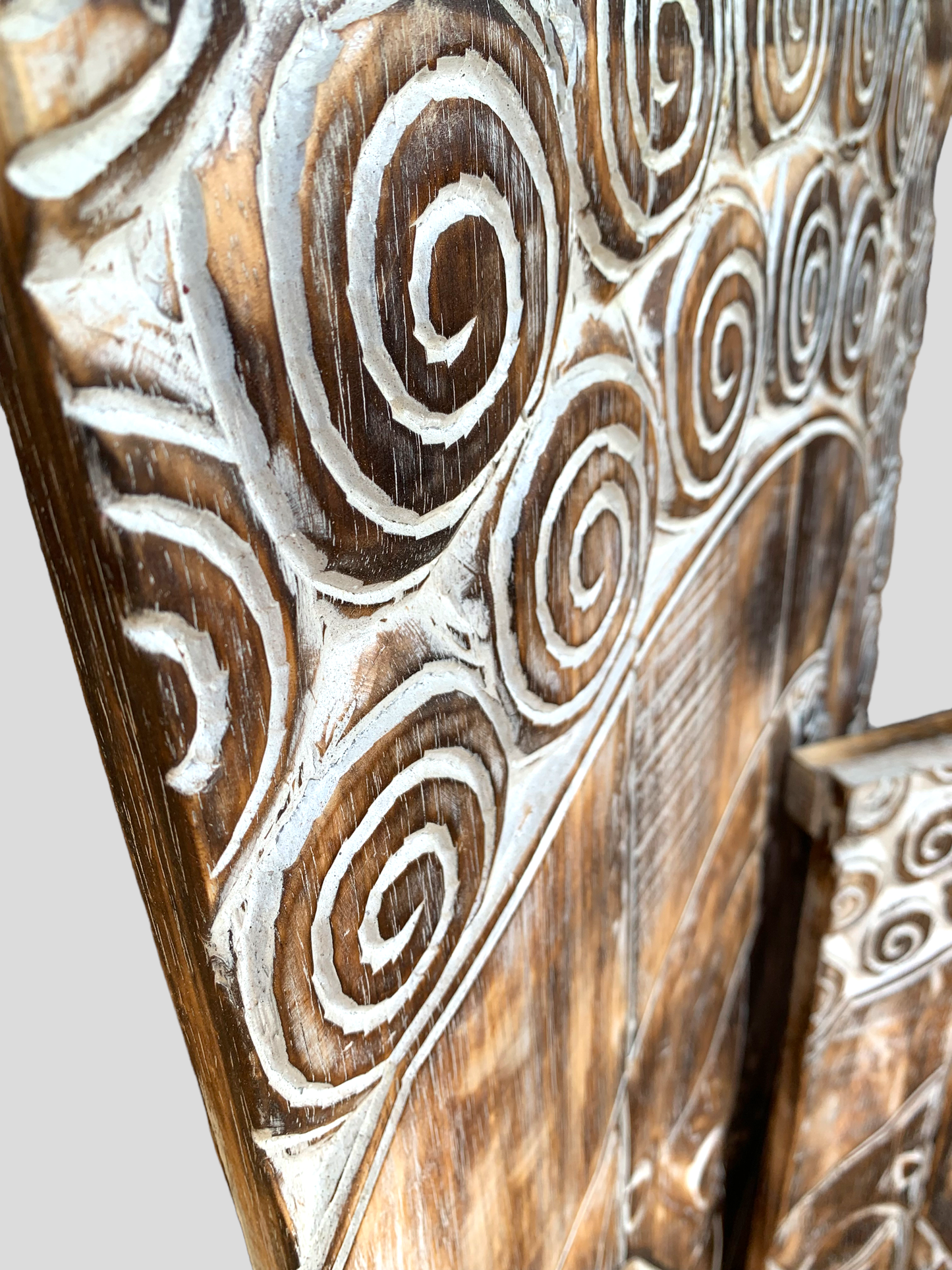 Buddha Hanging Painted Wood Panel/ Plaque carved.