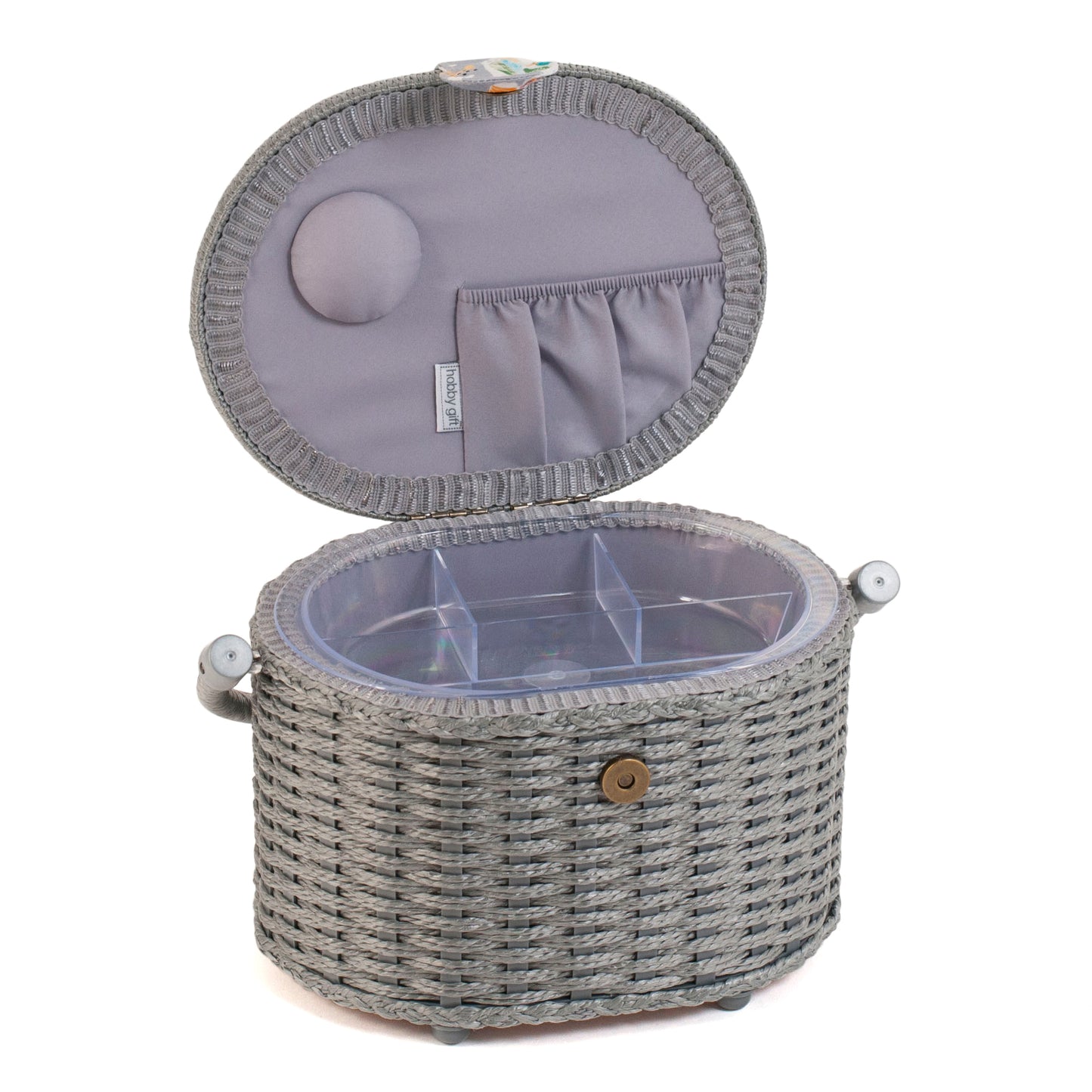 Sewing Box: Wicker: Oval: Elephants