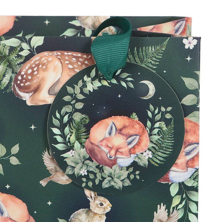 23cm Fawn and Friends Forest Animal Print Gift Bag