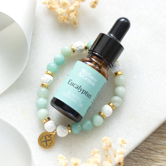 Abundance Amazonite Crystal Essential Oil Bracelet