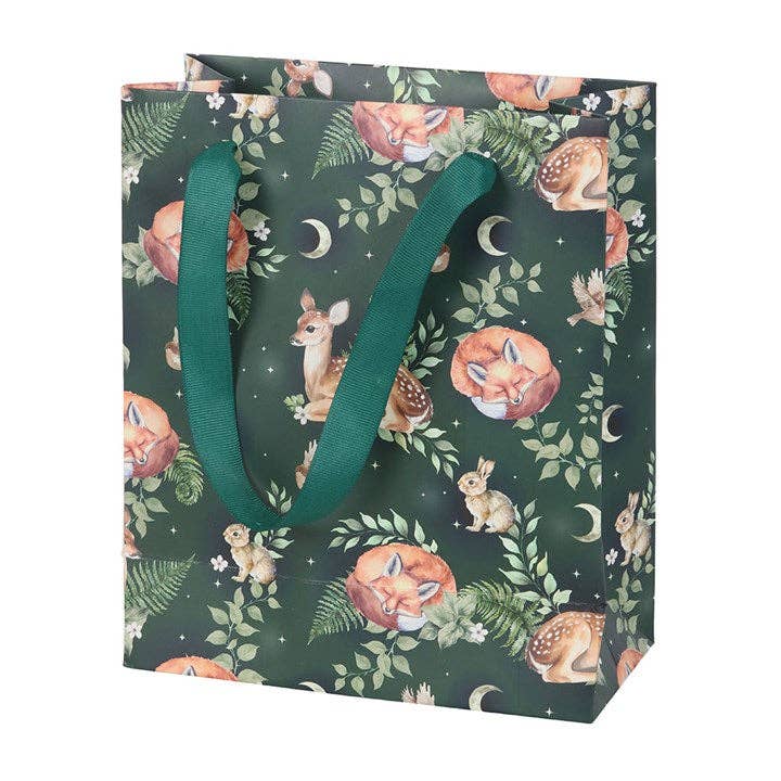 23cm Fawn and Friends Forest Animal Print Gift Bag
