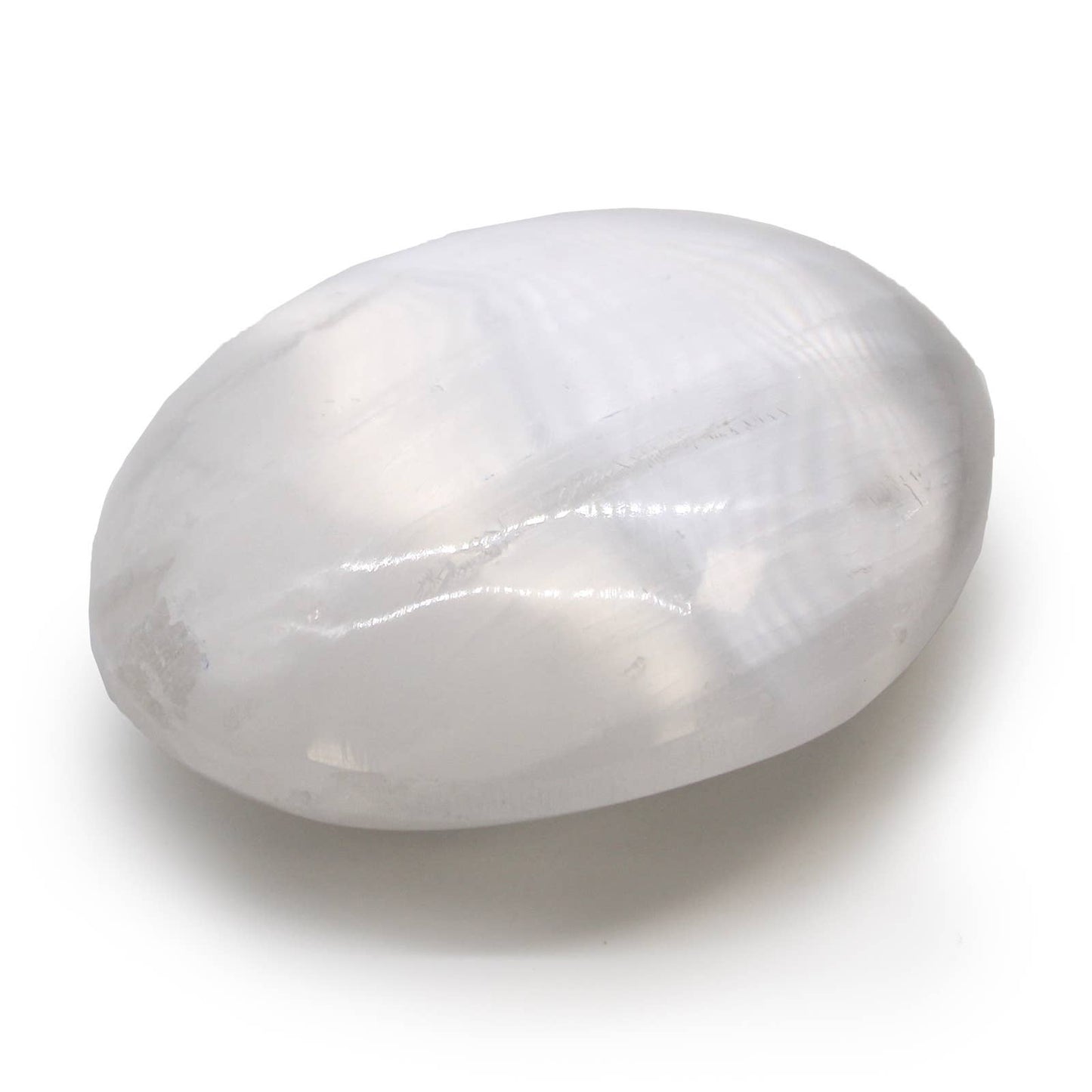 SelW-08 - Selenite Palm Stone - 6.5 cm