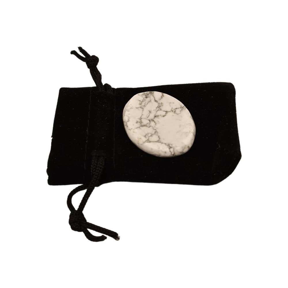 Worry Thumb Stone With a Pouch