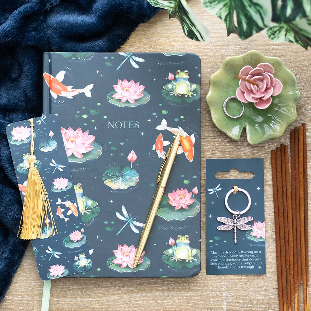 Lily Pad Pond Print A5 Notebook