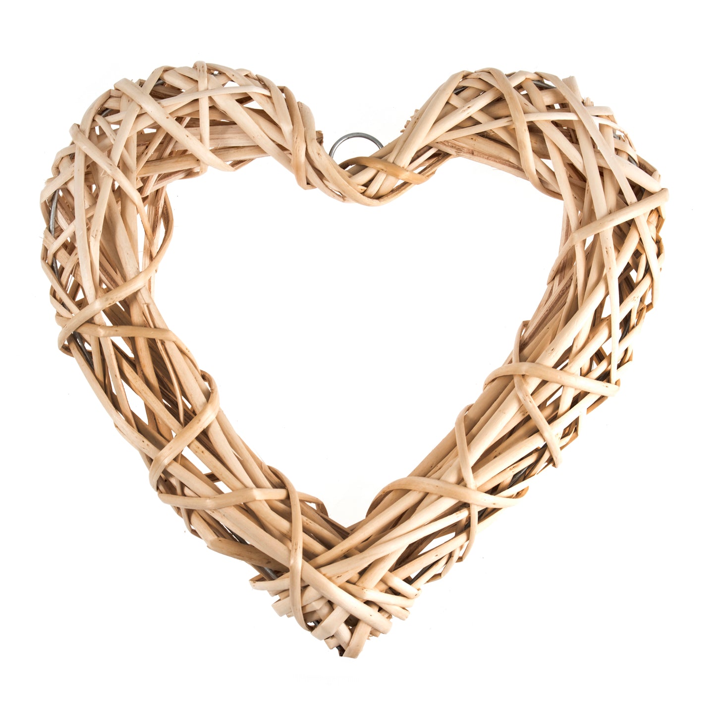 30cm Light Willow Wreath Base: Heart