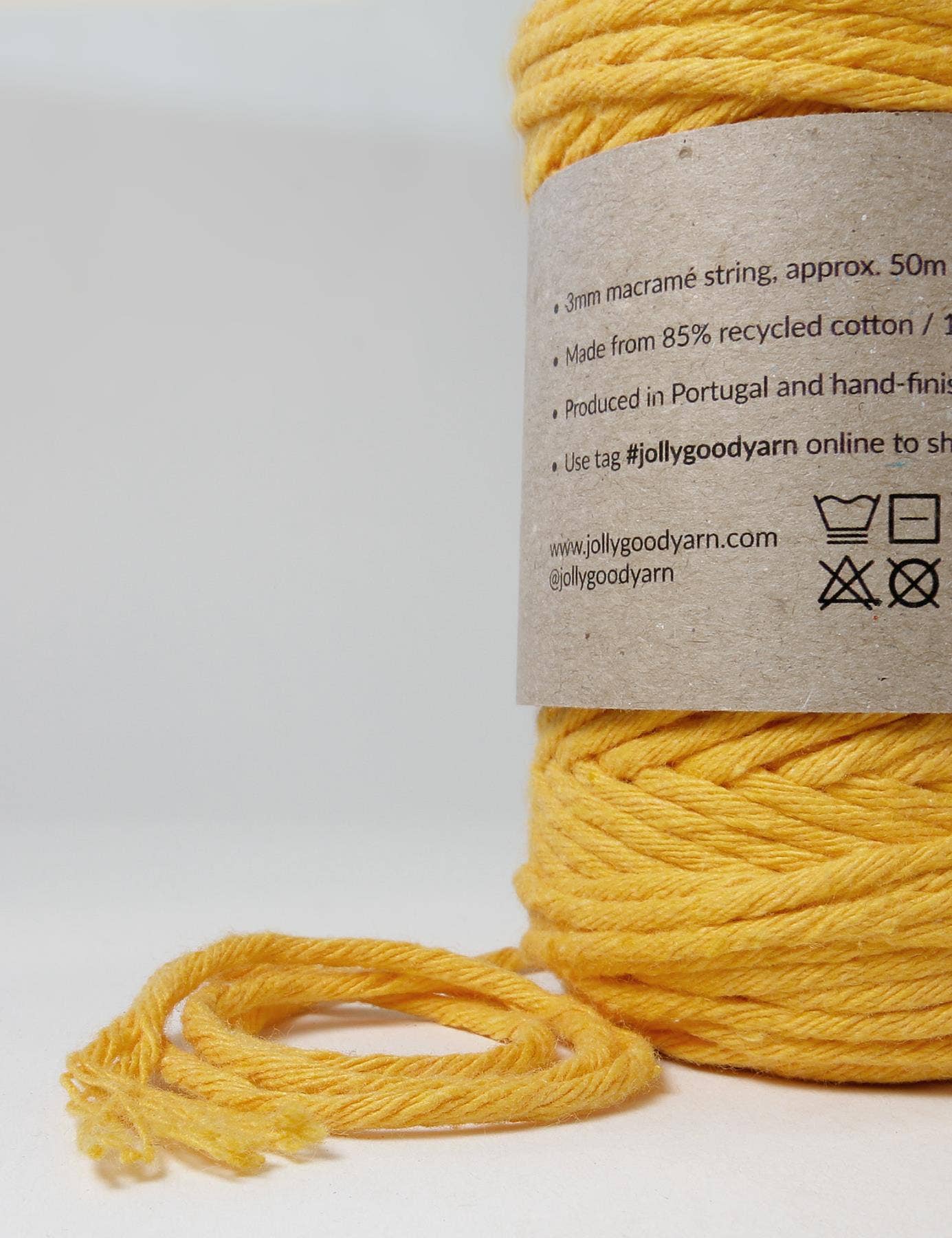 Honeychurch Mustard 3mm Macrame String (50m)
