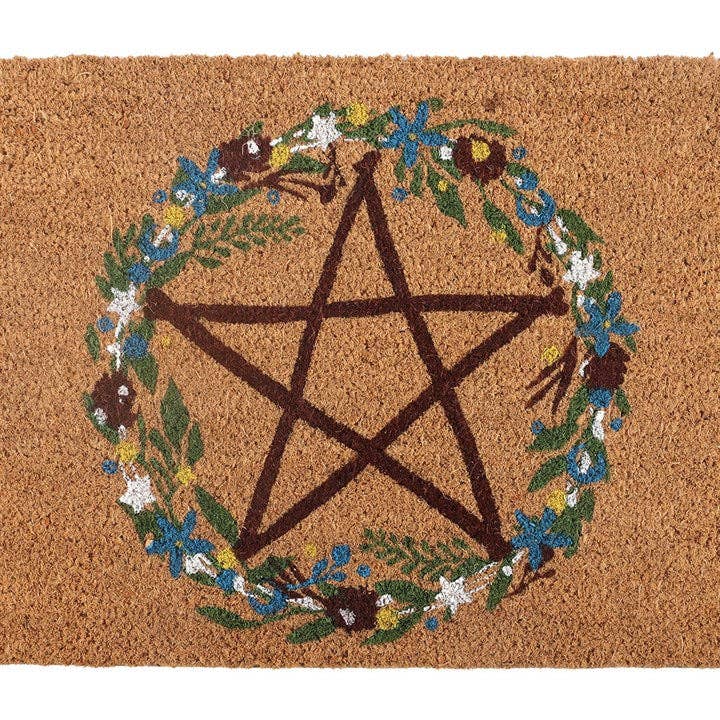 Natural Winter Solstice Wreath Doormat