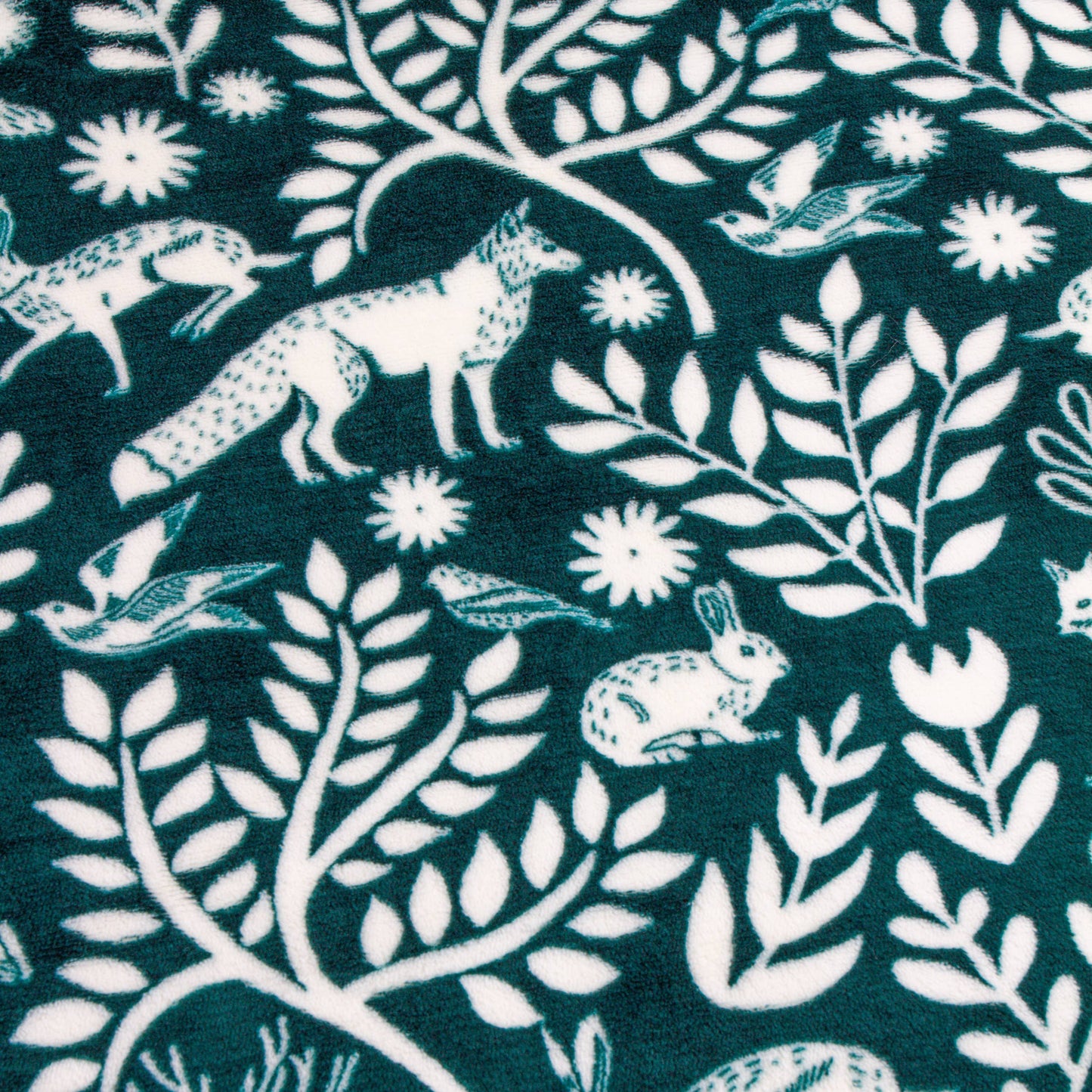 Skandi Woodland Sherpa Fleece Throw Forest