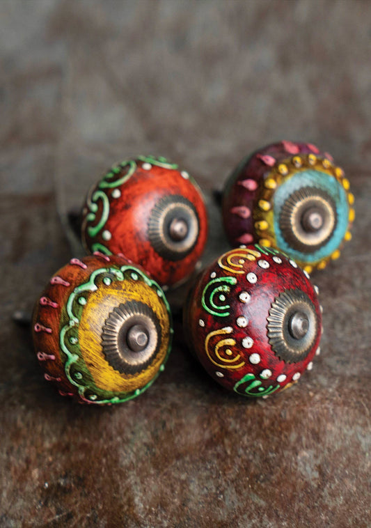 Ceramic Hand Painted Antique Finish Door Knob