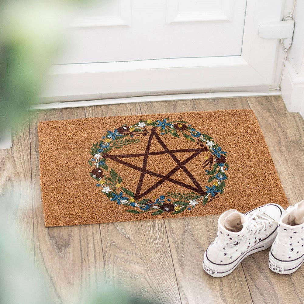 Natural Winter Solstice Wreath Doormat