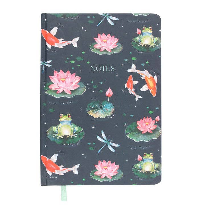 Lily Pad Pond Print A5 Notebook