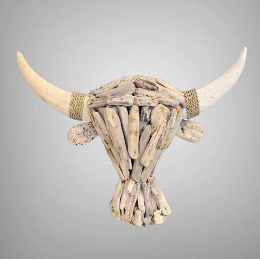 Driftwood Bull’s Head Wall Plaque - 60 cm