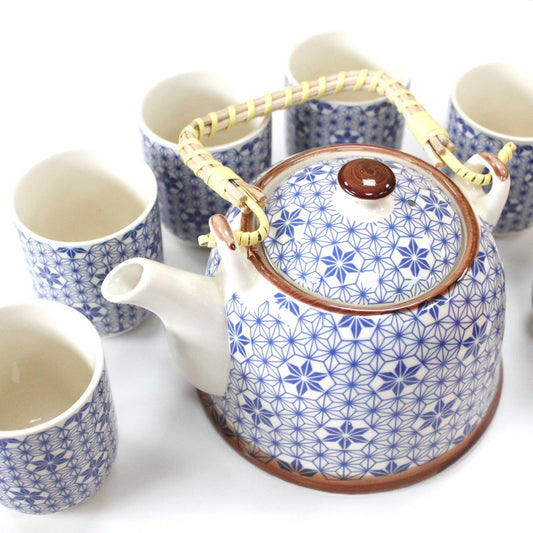 TeaP-08 - Herbal Teapot Set - Blue Star