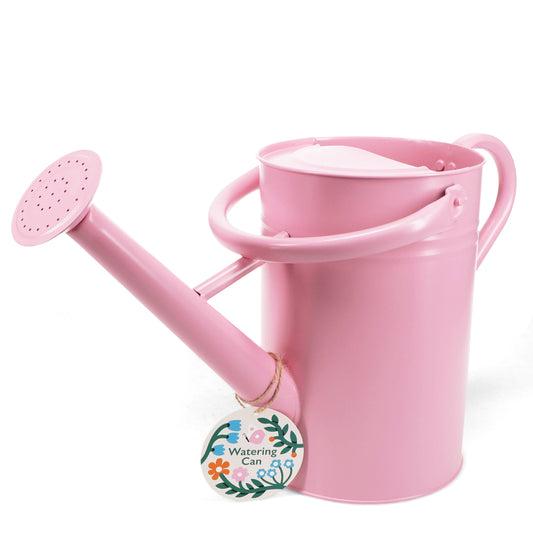 Galvanised steel watering can 4.5L - Pink
